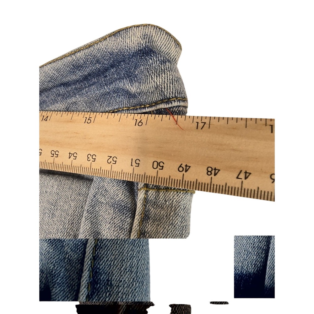 Waimea Mens 34x36 Lost Generation Embroidered Stacked Fit Jeans Bleach Wash NEW - Picture 4 of 13